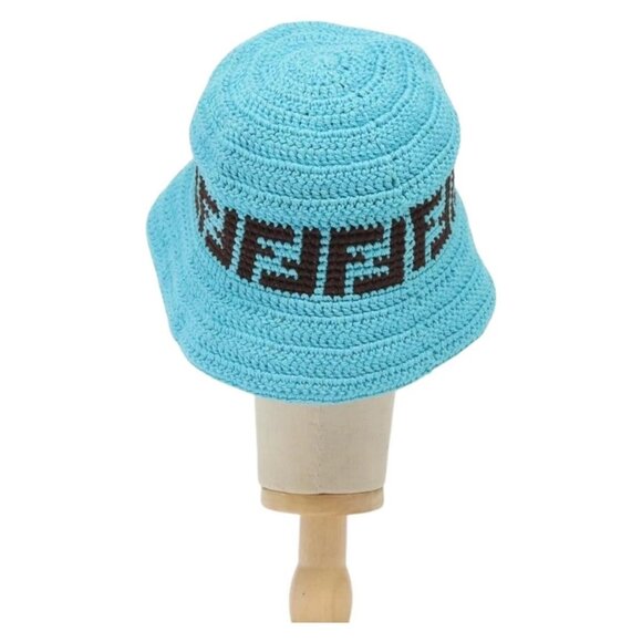 FENDI Zucca Canvas Hat Cotton Blue Auth yk19421M - Picture 3 of 13